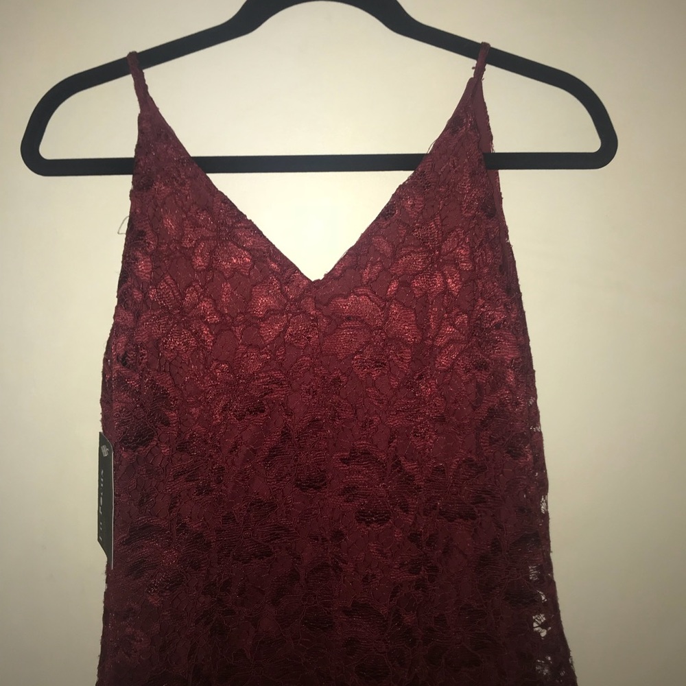En Focus Studio Red Lace dress